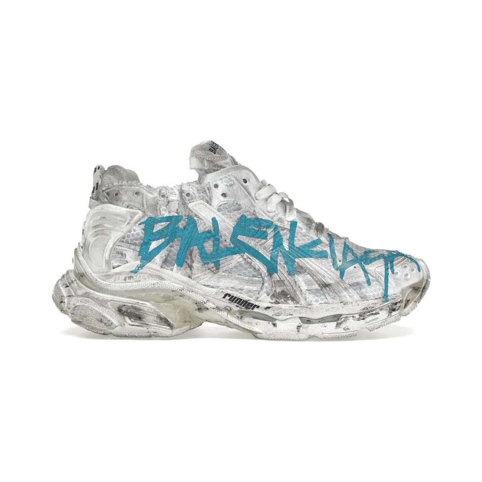Balenciaga Runner Graffiti White Blue (772774 W3RBQ 9040)
