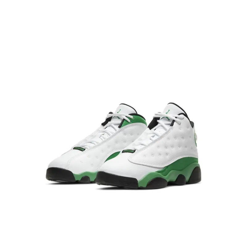 Jordan 13 Retro White Lucky Green (PS) White/White-Lucky Green-Black (414575-113)