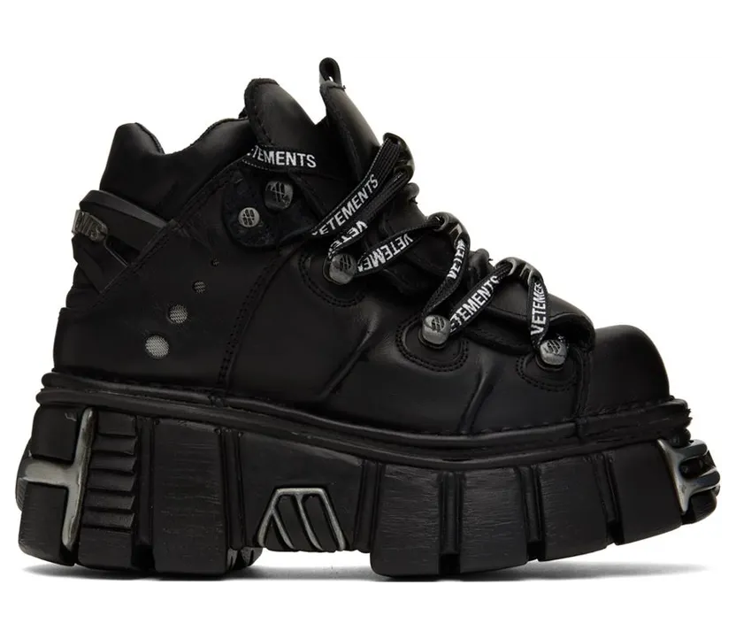VETEMENTS Black New Rock Edition Platform Black (UA53SN200B)