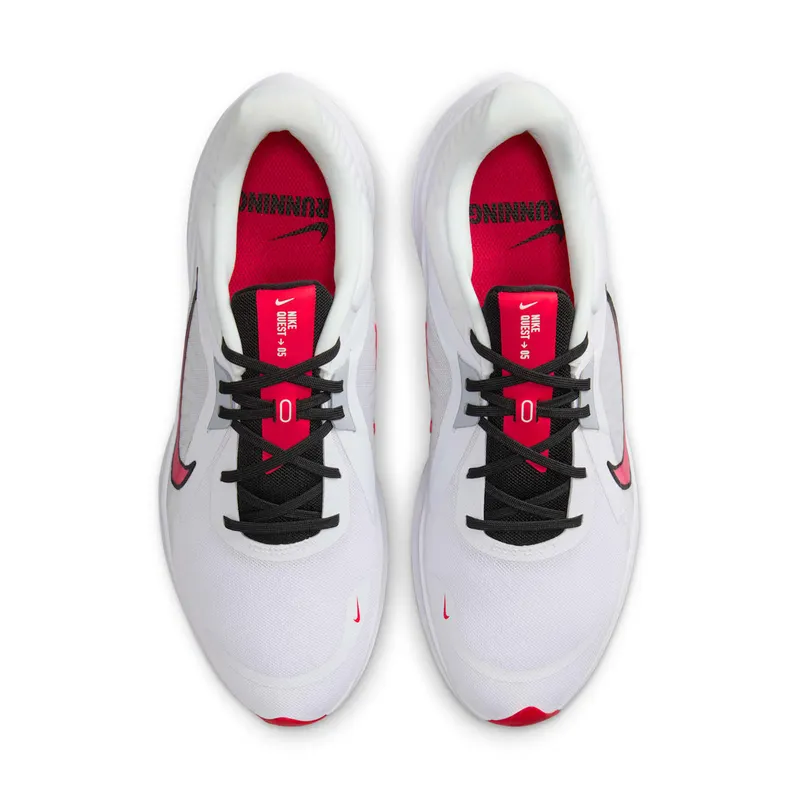 Nike Quest 5 White Light Smoke Grey Black Fire Red (DD0204-104)