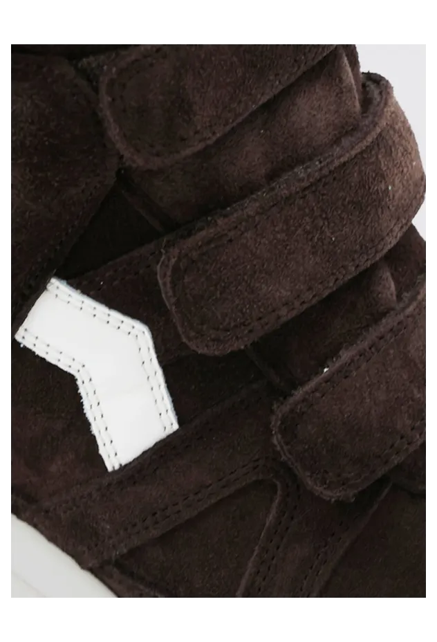 Isabel Marant Balskee High-Top Wedge Sneakers in Suede with Velcro Closure Cocoa (24HBK0009FAB4E10SCLMW) (3)