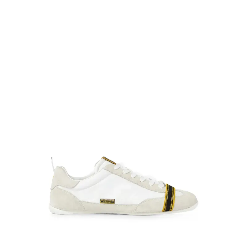 Fendi White Leather and Suede Low-top “White/Neutrals” (AY0T 7E1968 F1XIS)