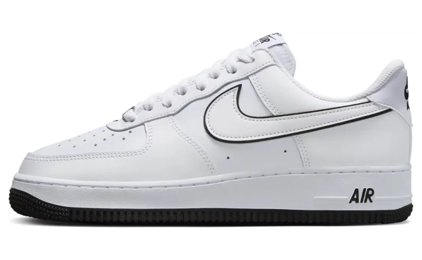 Nike Air Force 1 ’07 Low White Black Outline Swoosh (DV0788-103)