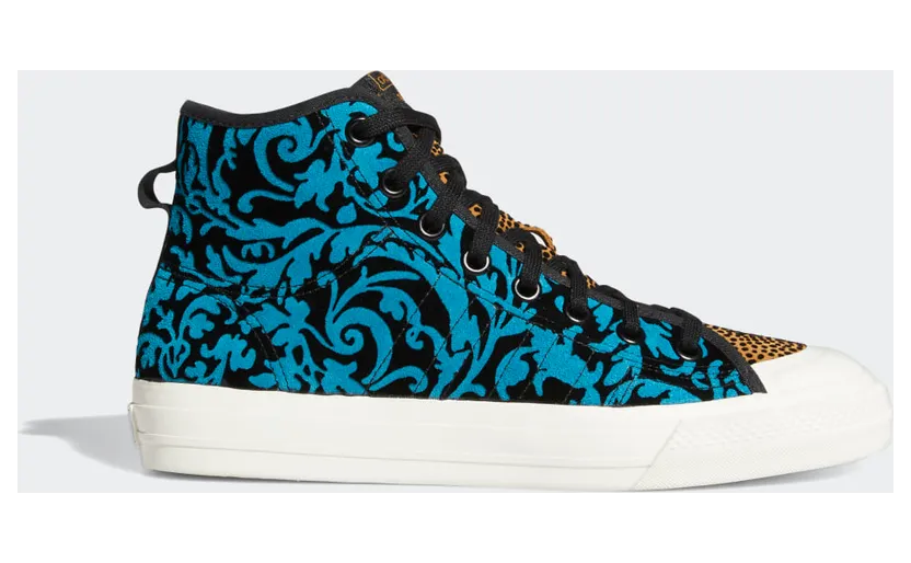 adidas Nizza Hi RF Schuh Core Black / Chalk White / Mesa (FX8498)