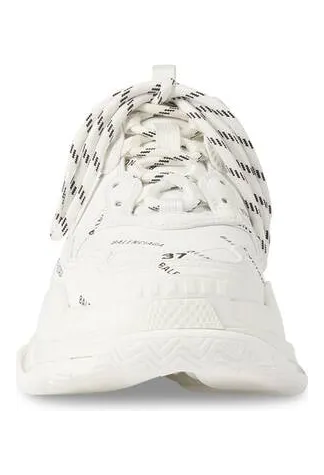 Balenciaga Triple S Allover Logo White (W) (2)