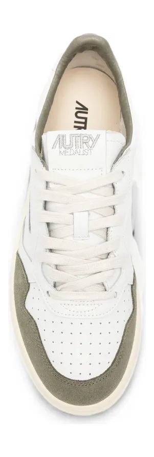 Autry Medalist Calf Suede-panelled “White/Green” (AULM FT21) (4)