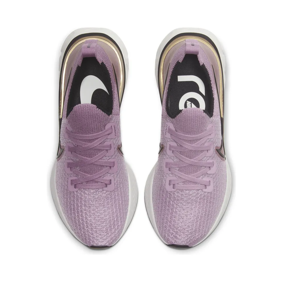 Nike React Infinity Run Flyknit Plum Fog Metallic Gold (W) Plum Fog/Metallic Gold-Platinum Tint-Black (CD4372-500)