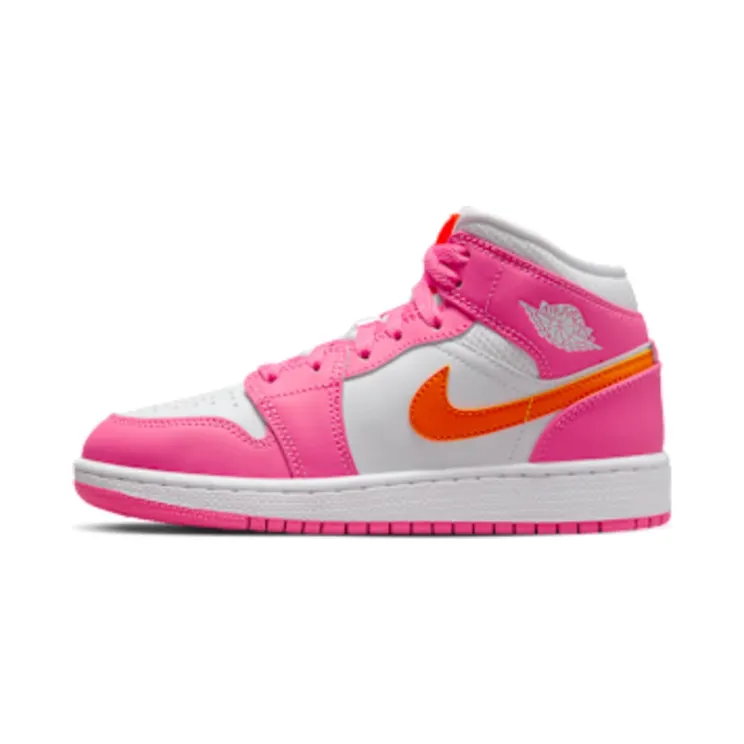Air Jordan 1 Mid Pinksicle Safety Orange (GS) “Pinksicle / White / Safety Orange” (DX3240-681)
