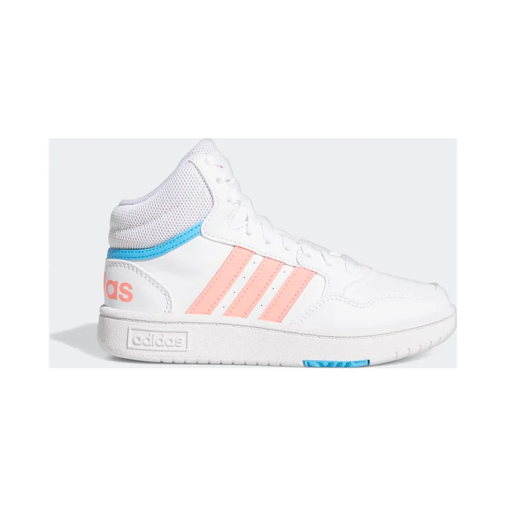 adidas Hoops Mid Schuh Cloud White / Acid Red / Sky Rush (GW6110)