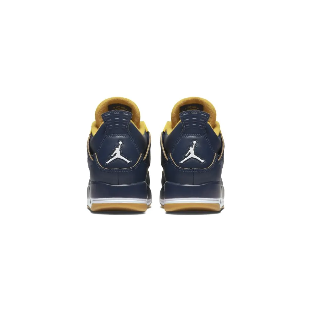 Jordan 4 Retro Dunk From Above (GS) Midnight Navy/Metallic Gold-Gold Leaf-White (408452-425)