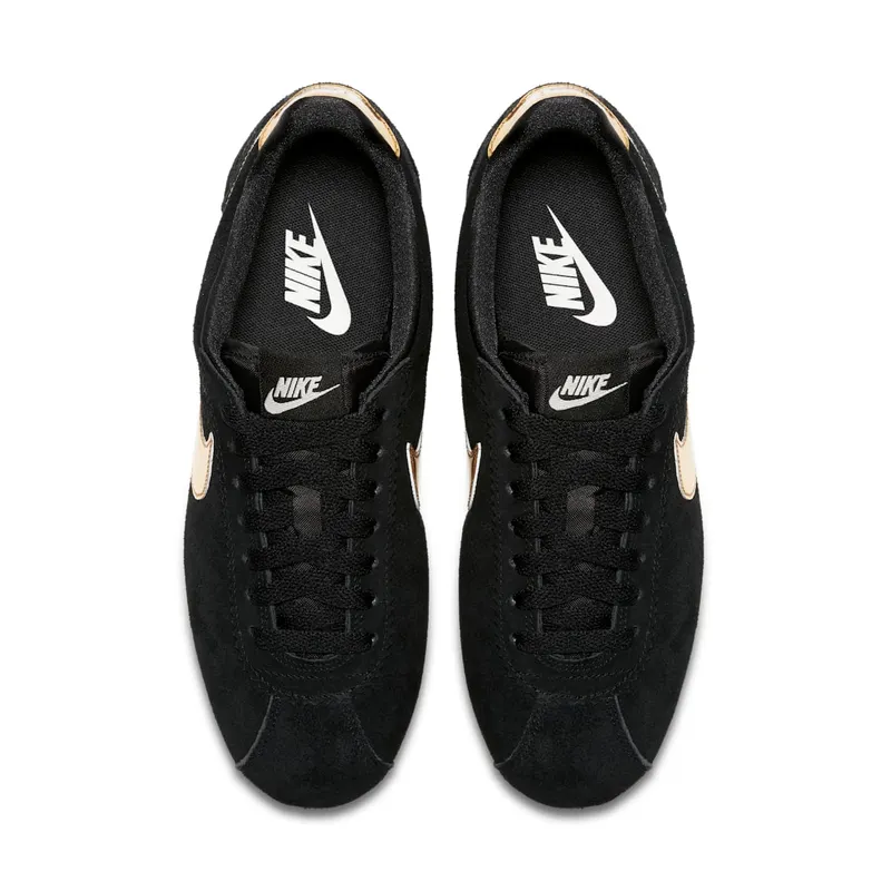 Nike Classic Cortez Black Metallic Gold Gum (W) Black/Phantom-Gum Light Brown-Metallic Gold (902856-014)