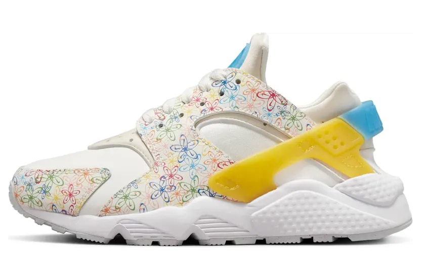 Nike Air Huarache Floral Multi – “Sail / Vivid Sulphur / Game Royal / University Blue” (DV3209-100)