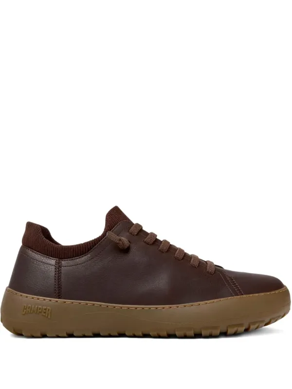 Camper Peu Serra leren with geribbelde kraag – Brown (K101075005)