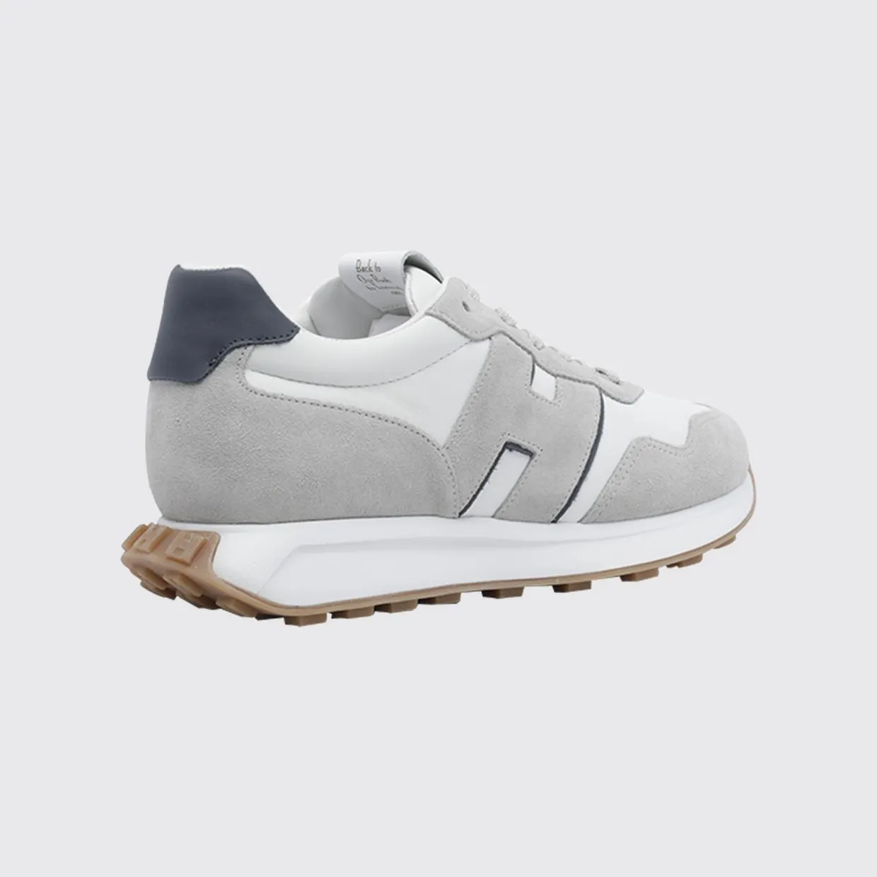 Hogan H601 Smooth and Suede Leather Trainers with Serrated Sole Grey (HXM6010EH41UXB0FDA) (2)