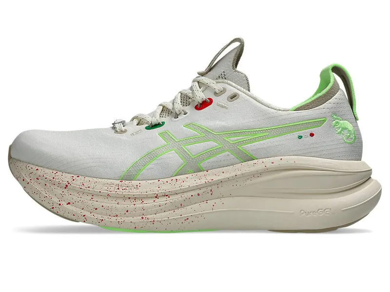 ASICS GEL-NIMBUS 28 x NADIA BATTOCLETTI “Cream / Illuminate Green” (1012C055-100)
