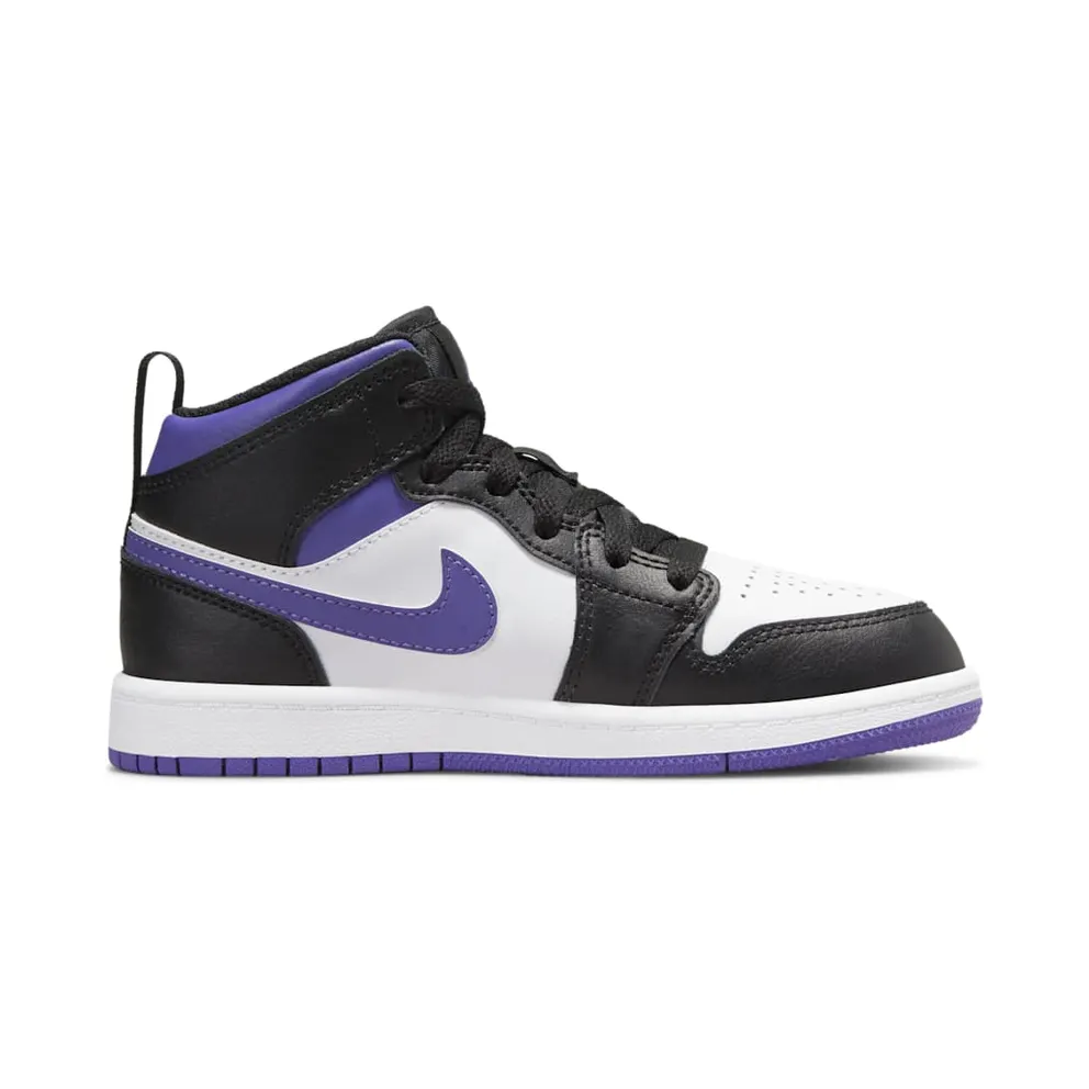 Air Jordan 1 Mid Black Dark Iris (PS) (640734-095)