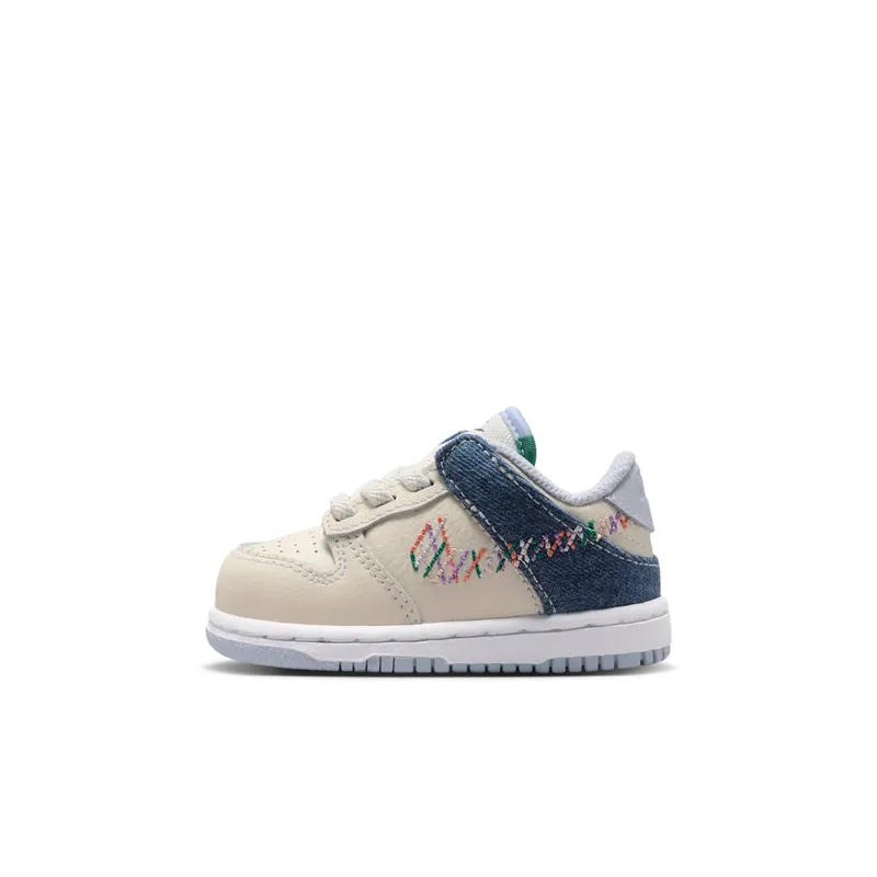 Nike Dunk Low TD “Soft Pearl / Blue Denim / Midnight Navy / Multicolor” (IR1827-022)