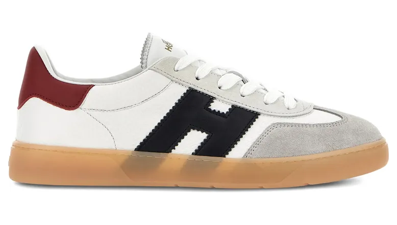Hogan Cool Logo-appliqué Leather “White/Black” (HXM6470FB60U WS826O)