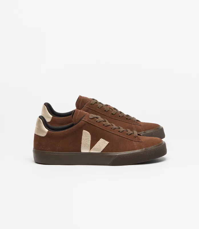Veja Campo Suede and O. T. Leather with Contrast Logo Brown (CP0321810)