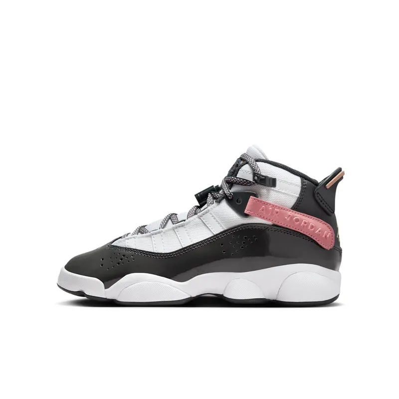Jordan 6 Rings GS “White Red Stardust Vapor Green Anthracite” (DV3178-101)