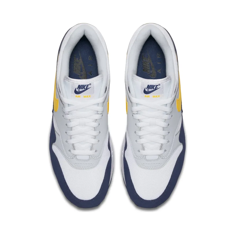 Nike Air Max 1 Blue Recall White/Blue Recall-Pure Platinum-Tour Yellow (AH8145-105)