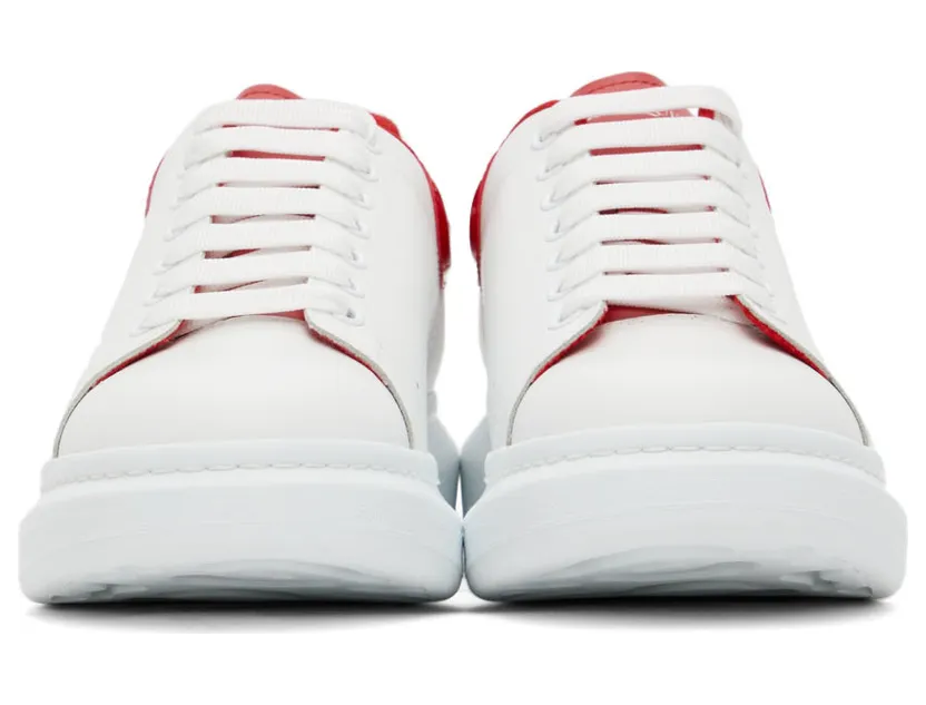 Alexander McQueen White & Red Patent Oversized Sneakers (682399WIB92) (2)