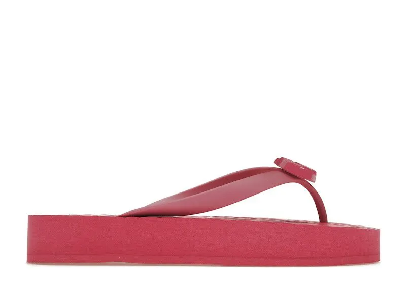 Gucci Chevron Thong Sandal Pink Rubber (655463 J8710 5609)