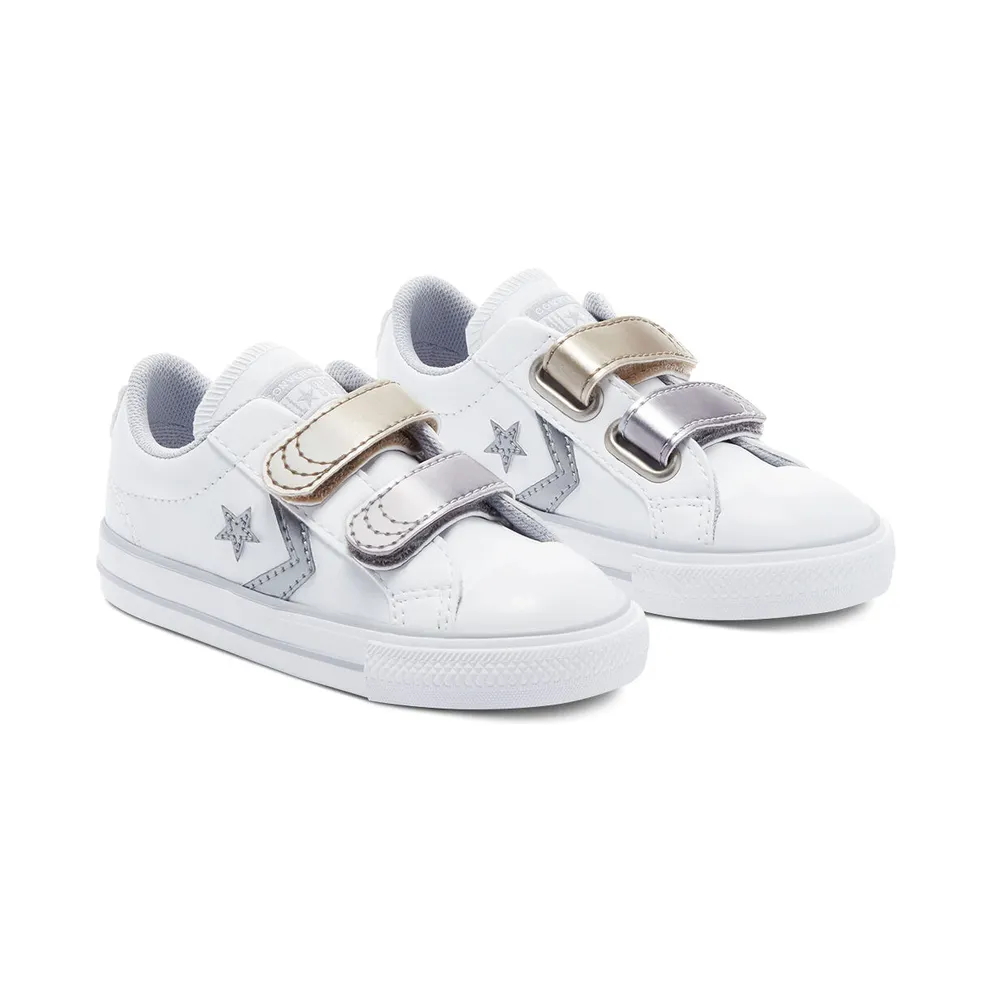 Converse Metallic Leather Easy-On Star Player Low Top White/gravel/metallic (770424C)