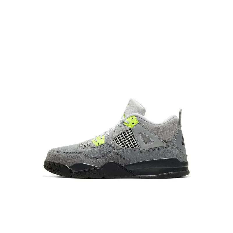 Jordan 4 Retro SE 95 Neon (PS) Cool Grey/Volt-Wolf Grey-Anthracite (CT5344-007)