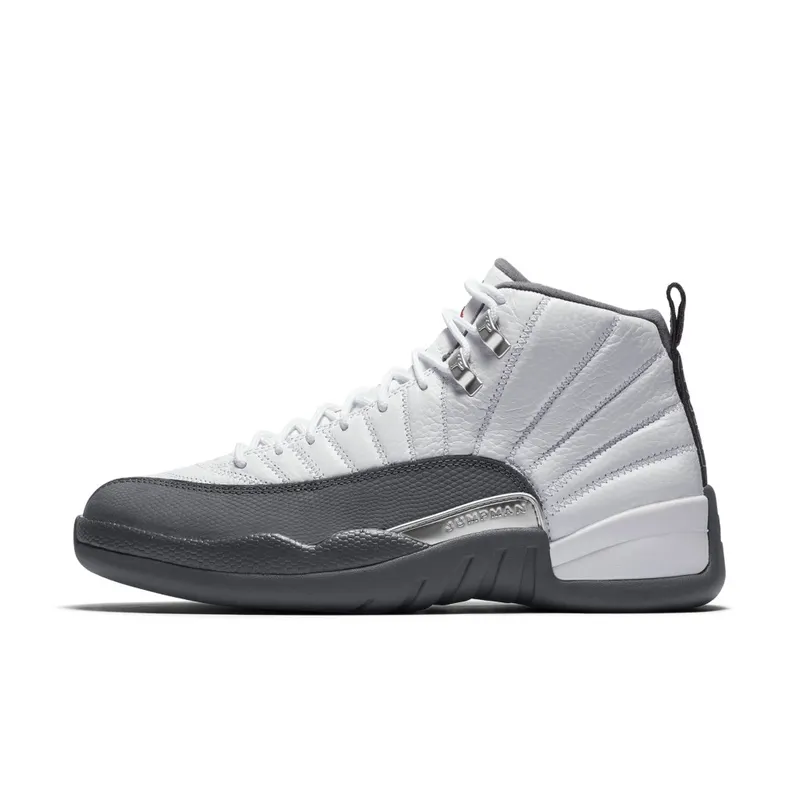 Jordan 12 Retro White Dark Grey White/Dark Grey-Gym Red (130690-160)