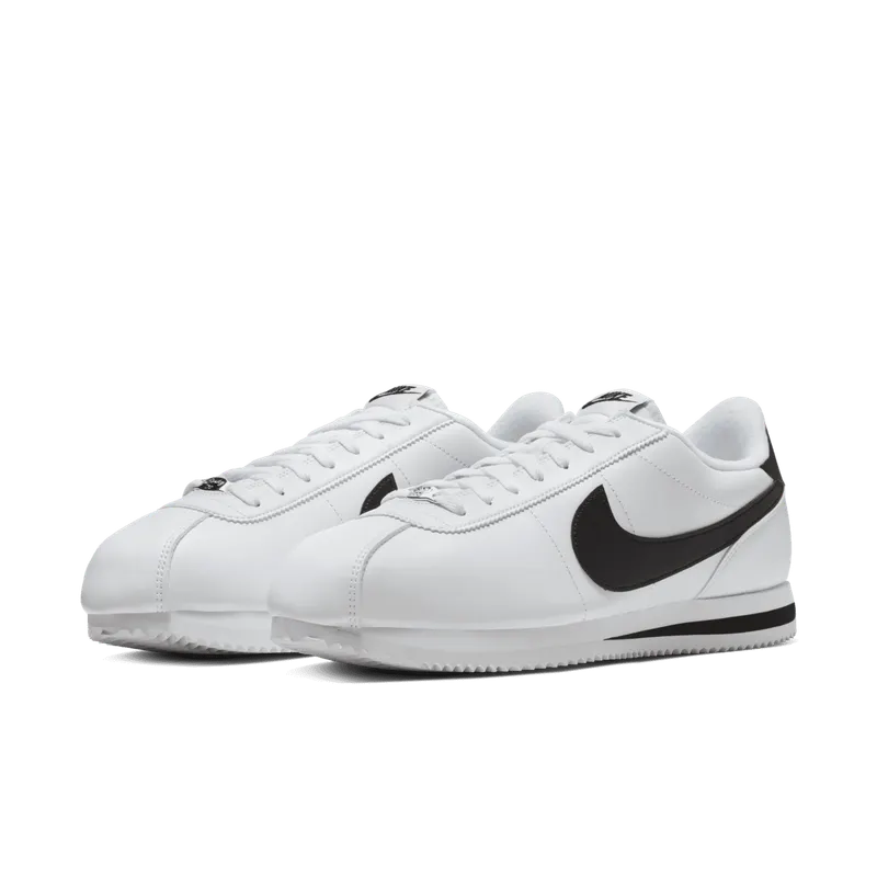 Nike  Cortez Basic Leather White Black (2017) White/Metallic Silver-Black (819719-100)