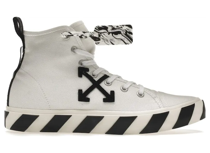 OFF-WHITE Vulcanized Mid Top White Black (OMIA119F21FAB0010110)