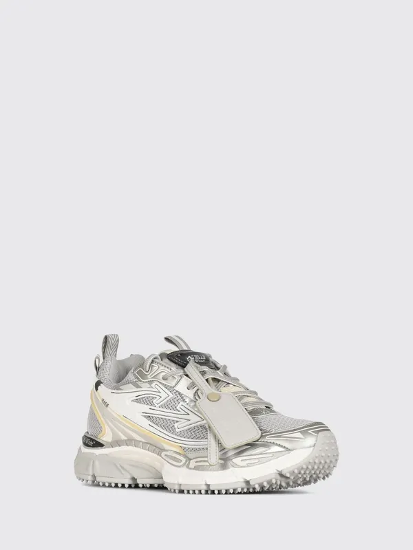 Off-White Be Right Back Low-Top in Leather and Mesh with Notched Sole Grey (W289C9F0010972)