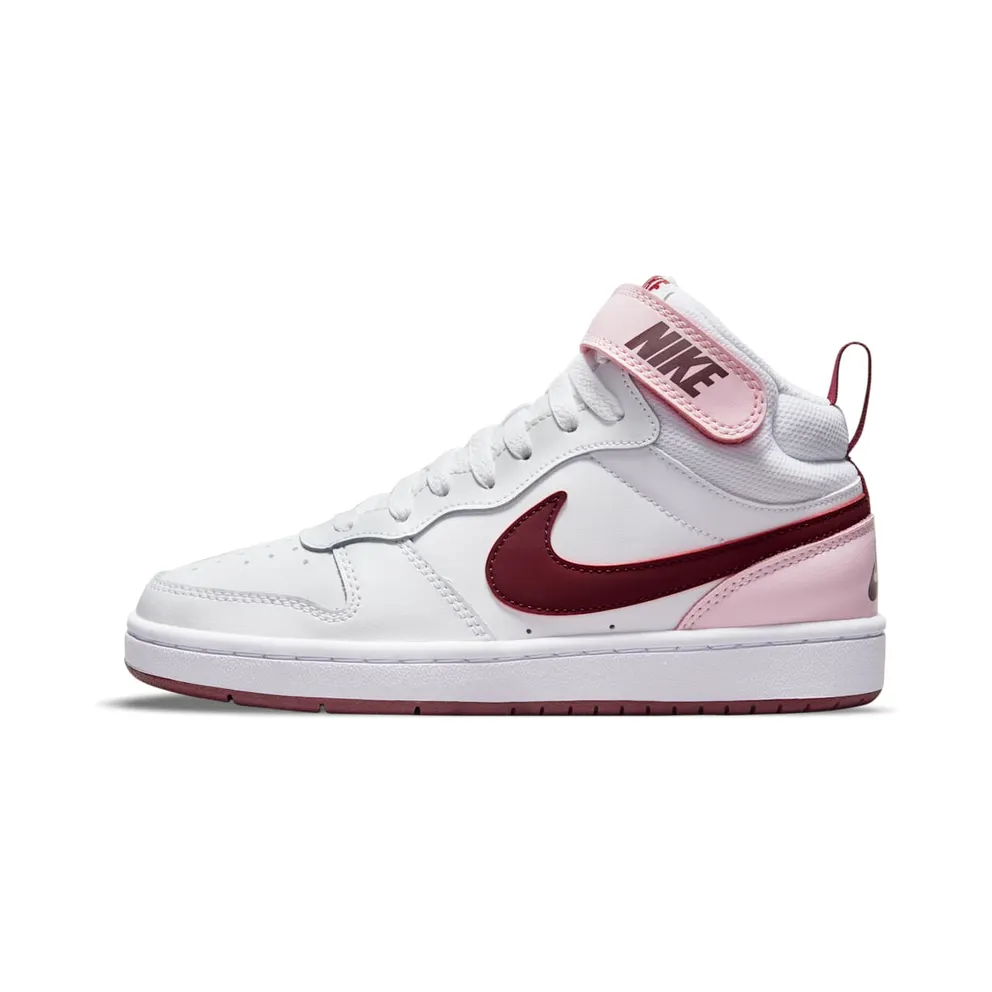 Nike Court Borough Mid 2 White Pink Foam (GS) (CD7782-104)