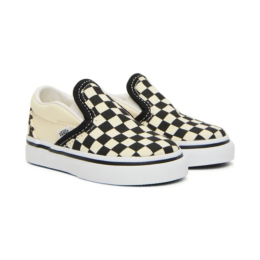 Vans Baby Black & Off-White Checkerboard Classic Slip-On (VN000EX8BWW1)