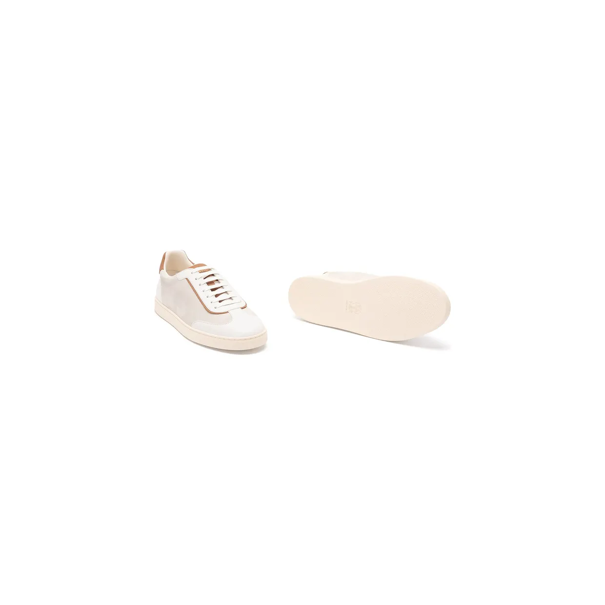 Brunello Cucinelli Leather Panelled Low-top “Neutrals” (MZULDGJ336 CEH67) (4)