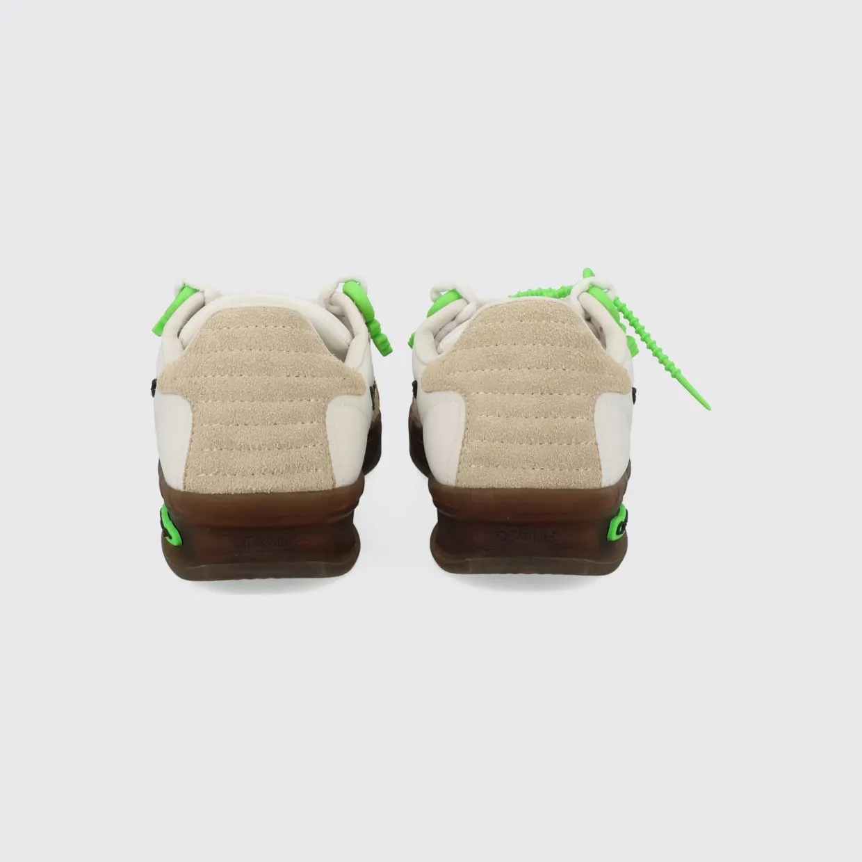 Off-White End of Play Low-Top Sneakers in Leather and Nylon with Iconic Tag White (W28NS6F0026865) (2)
