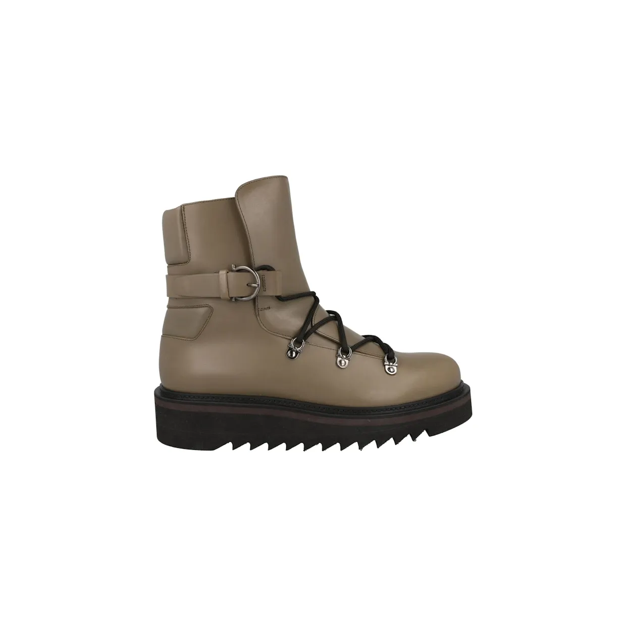 Ferragamo Giulio Lace-Up Demi Boots Beige (021157-758640-M)