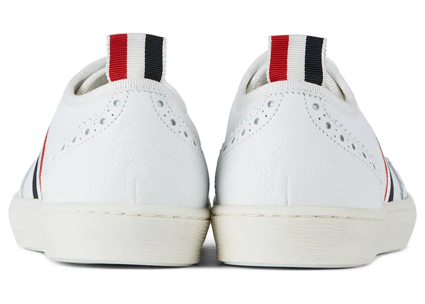 Thom Browne Kids White Side Stripe Low Sneakers (KFD02V-07148) (2)