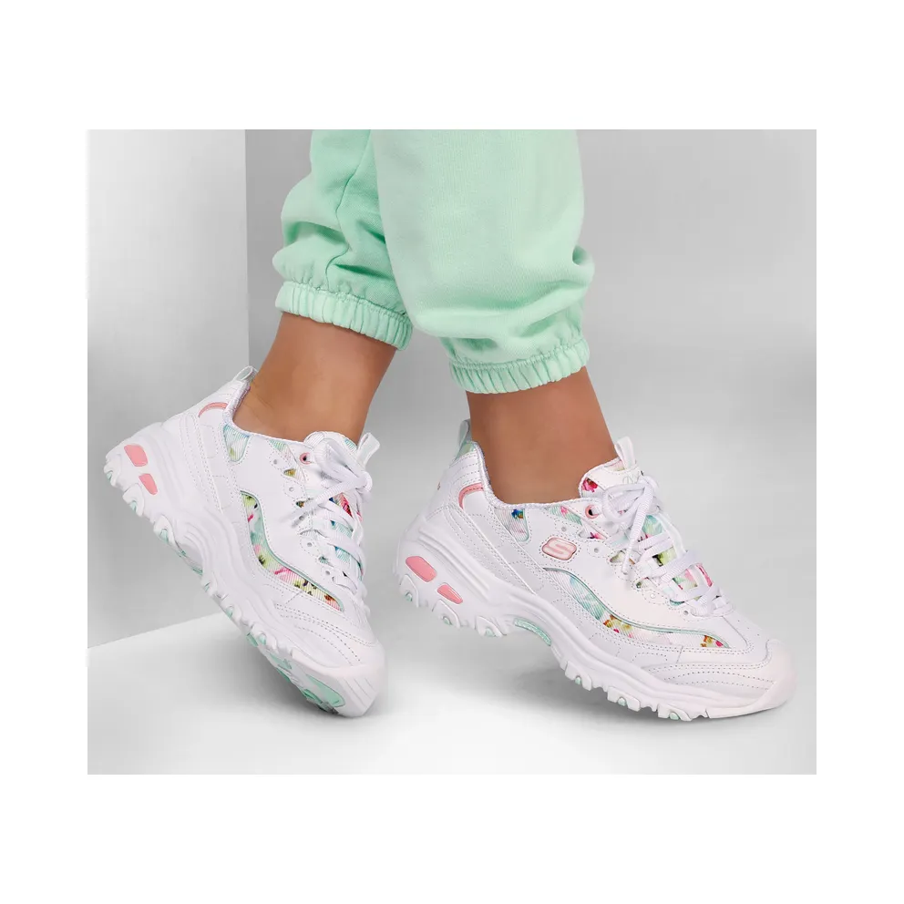 Skechers D’Lites – Blooming Fields – White / Multi – “White” (149794 WMLT)