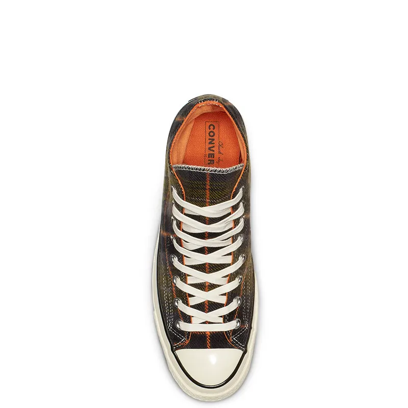 Converse Chuck Taylor All-Star 70s Hi Plaid Pack Medium Olive Medium Olive/Campfire Orange-Egret (162404C)