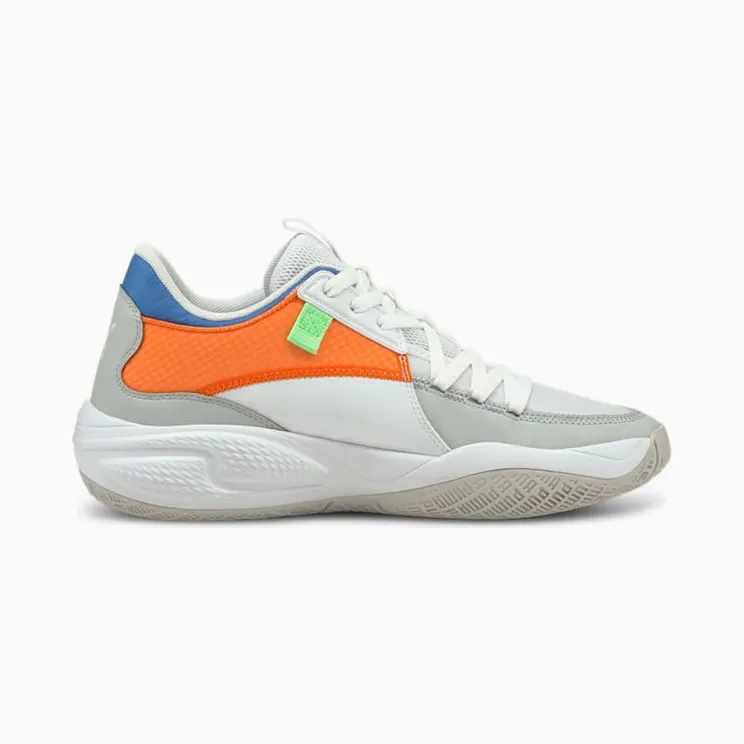 Puma Court Rider Twofold basketbalschoenen Wit/Blauw (195658-01)