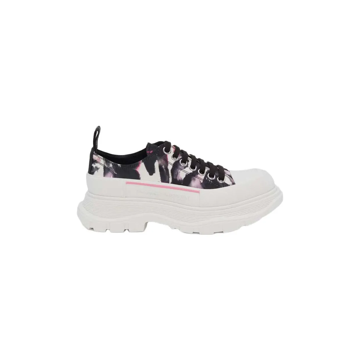 Alexander McQueen Watercolour Graffiti Tread Slick White Black Pink (733065W4PM18893)