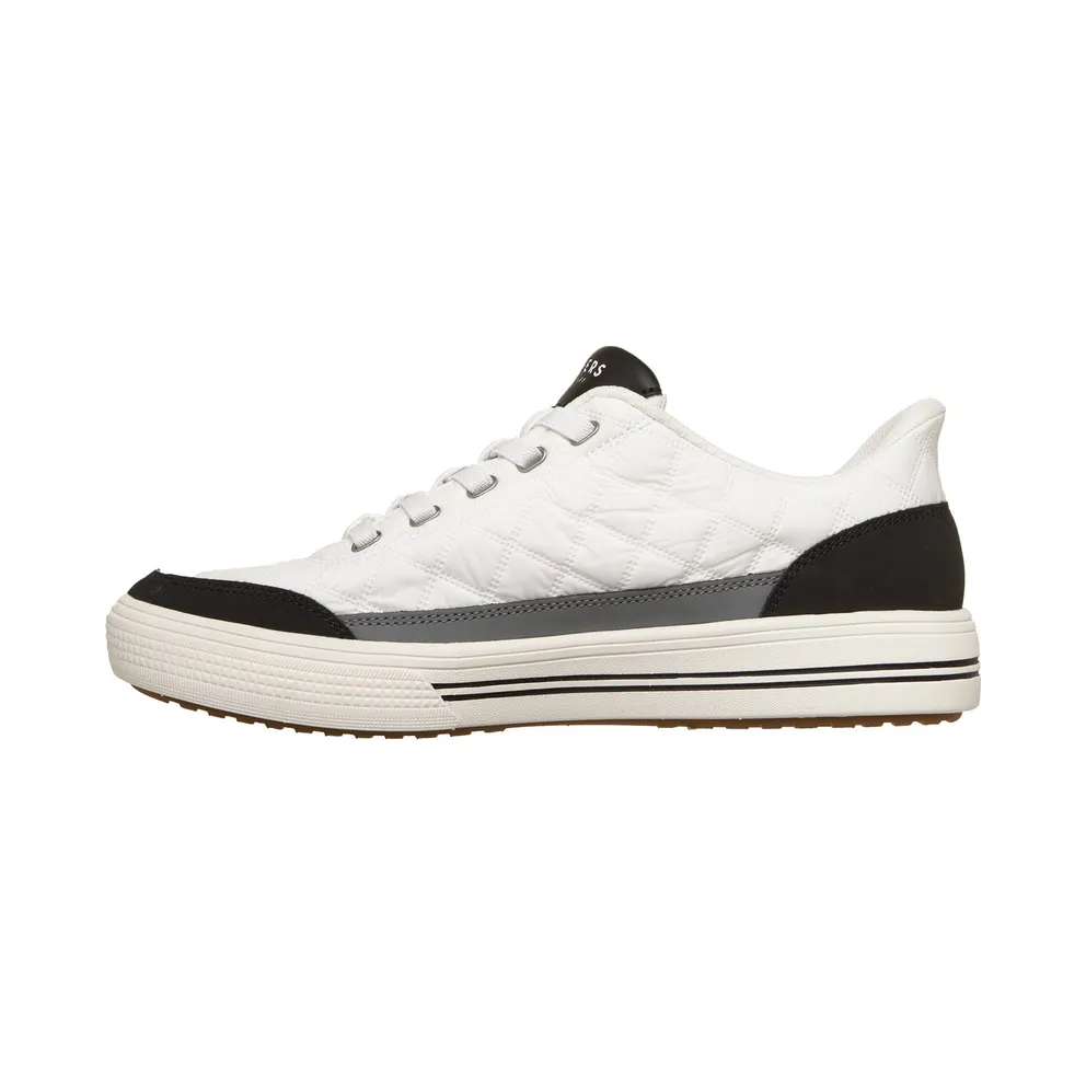 Skechers Slip-ins: Arch Fit Arcade – Cozy Fit Charming Daze Sneaker White/Black