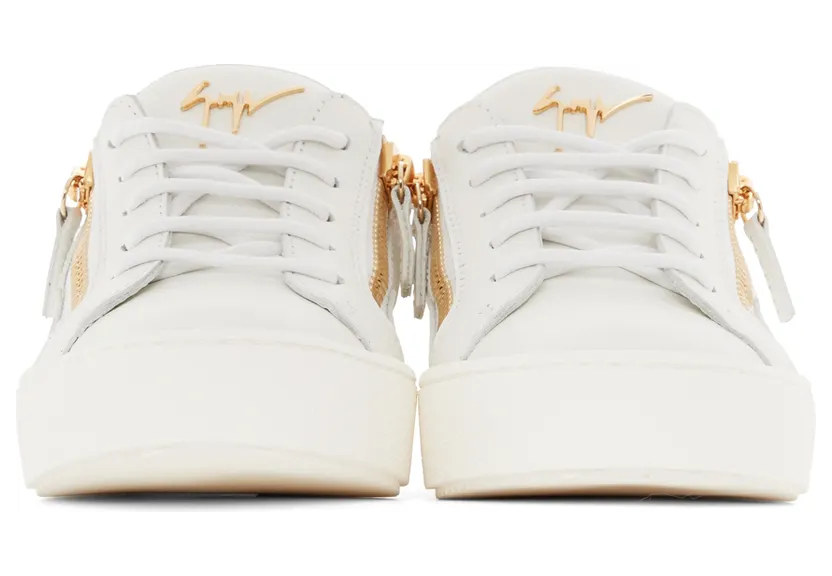 Giuseppe Zanotti White Gail Cut Sneakers (RS10043 88912) (2)