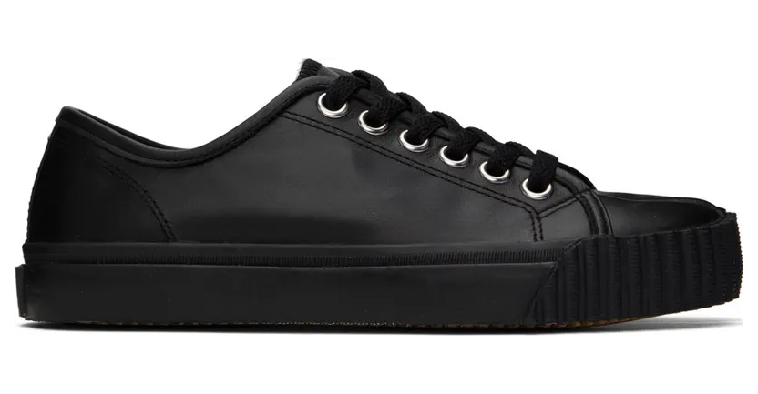 Maison Margiela Black Leather Tabi Low-Top (S58WS0222 P4344)