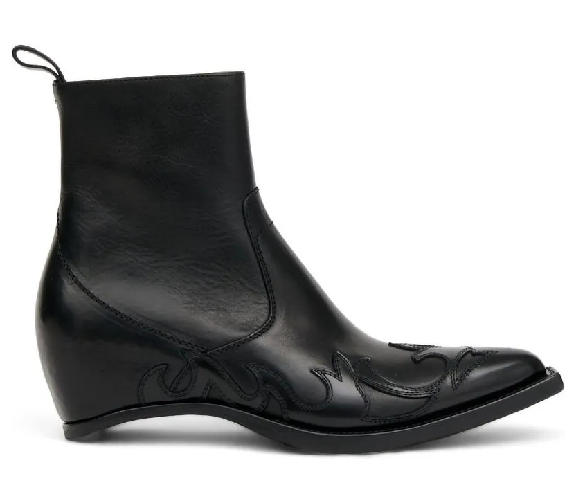Maison Margiela Heel-Less Western Flame Boots H45 Ankle Boot Black