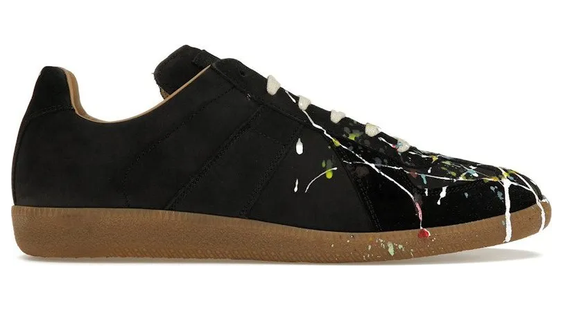 Maison Margiela Paint Replica German Army Trainer (GAT) Black (S57WS0240P1892963)