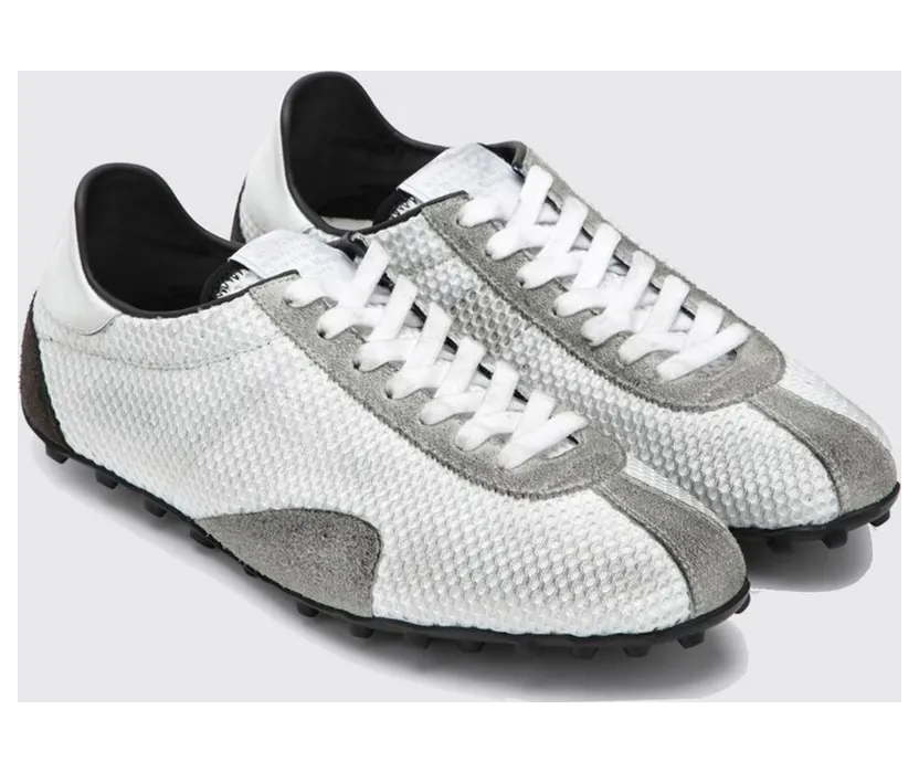 Maison Margiela Sprinters Bicolour Mesh and Suede Trainers White (S97WS0092P7645H0966)