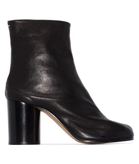 Maison Margiela Vintage Leather Tabi High Heel Ankle Boots Black (S58WU0260 P3753 T8013)